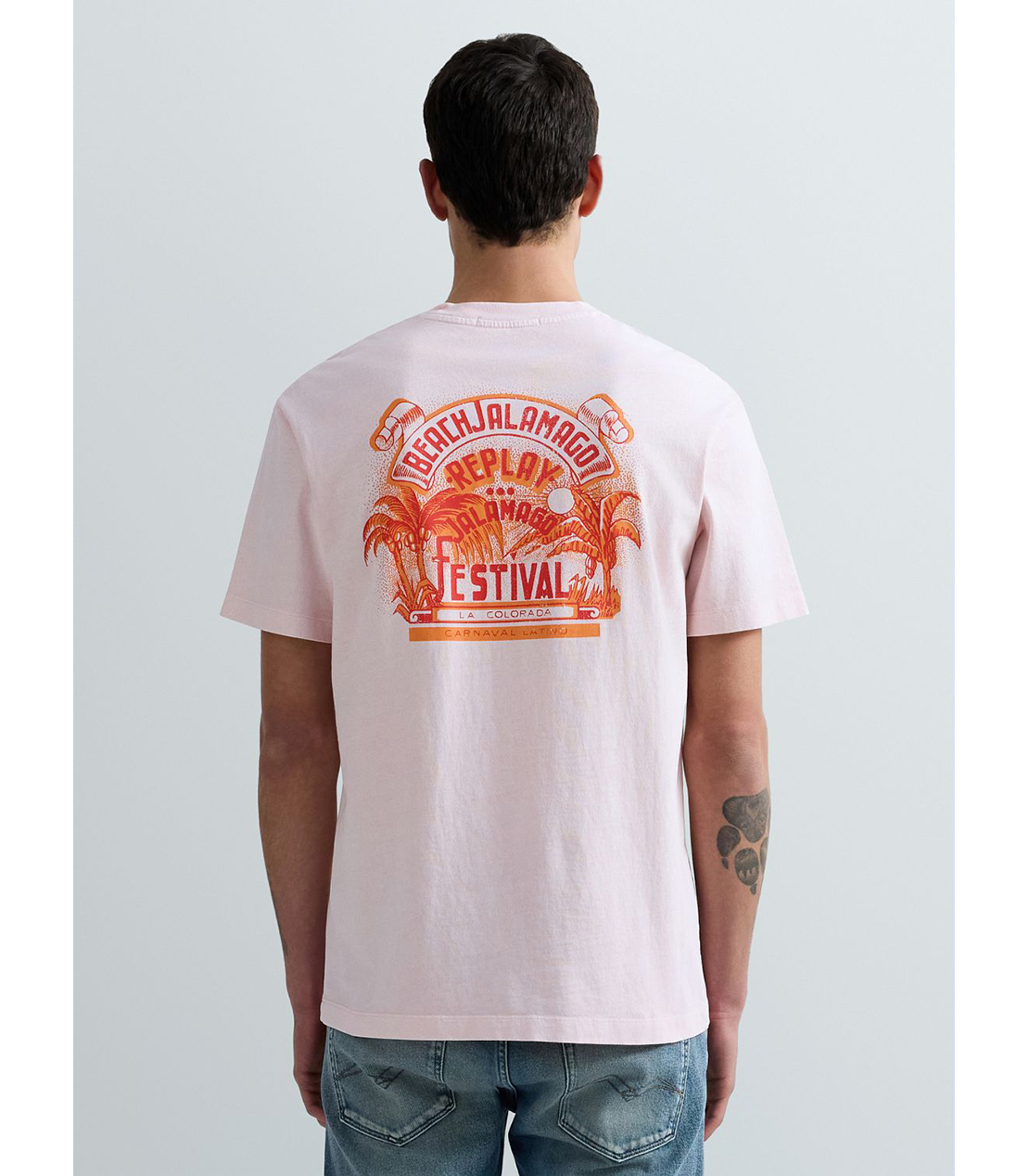 オープンエンドジャージービーチフェスTシャツ 詳細画像 ペールピンク 3